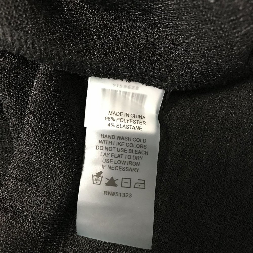 Vince Camuto Womens Black Ruched Side 3/4 Sleeve Round Neck Blouse Size S - Picture 6 of 6